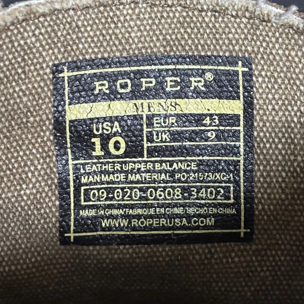 Roper Crepe Mens Waxy Tan‎ Leather Everett Ankle Boots chukka 10  Excellent